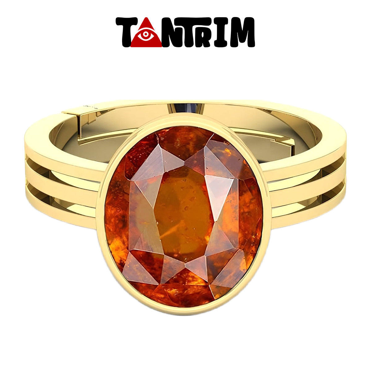 Hessonite Garnet Tantrim Ring: Activated to Master Ambition and Accelerate Destiny